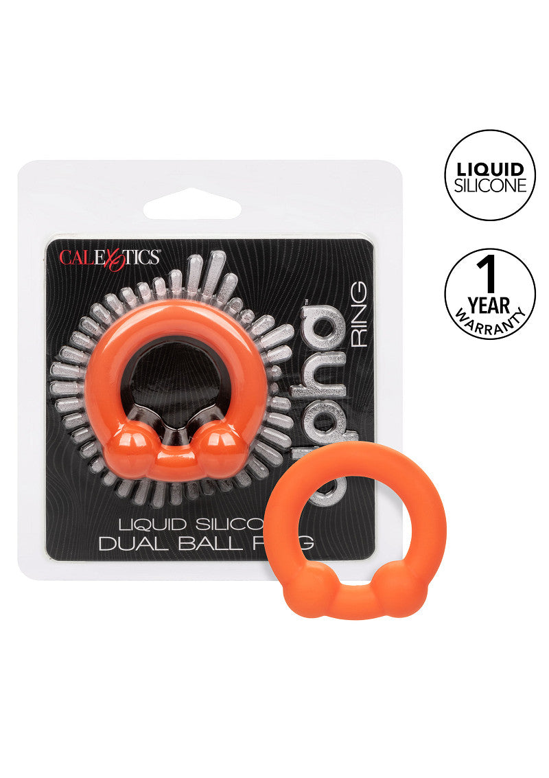 CalExotics Alpha Liquid Silicone Dual Ball Ring