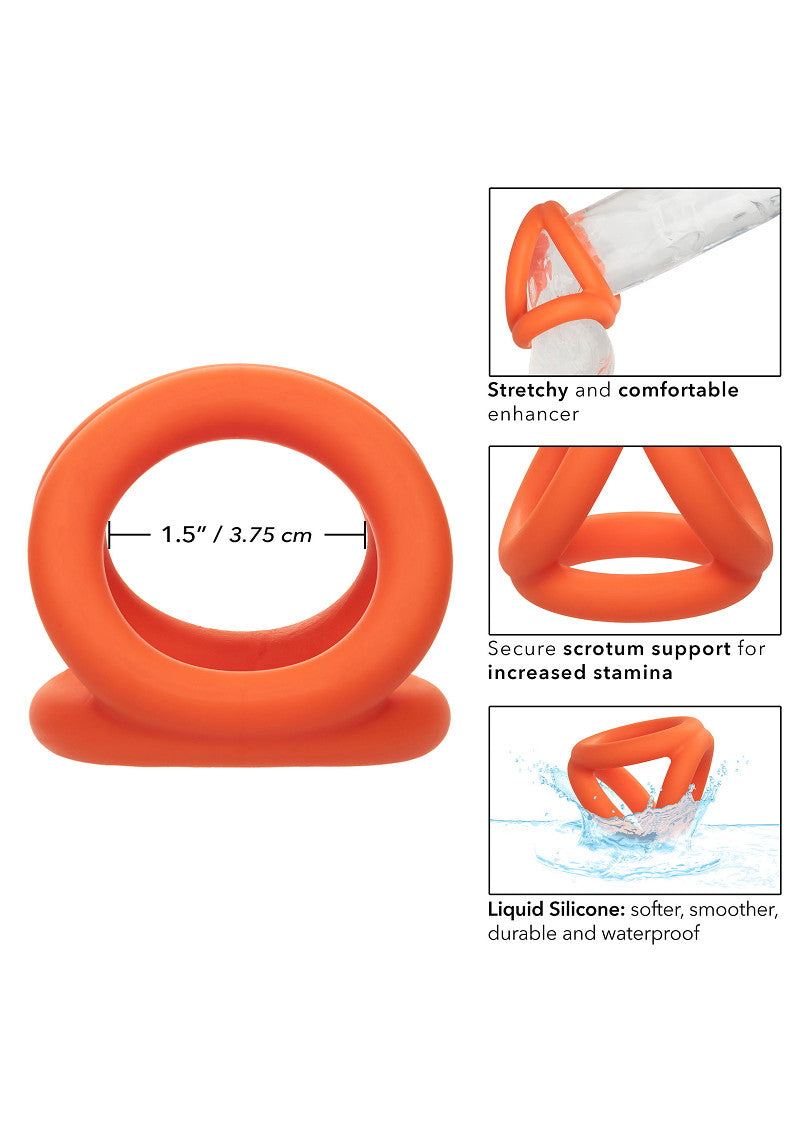 CalExotics Alpha Liquid Silicone Tri-Ring