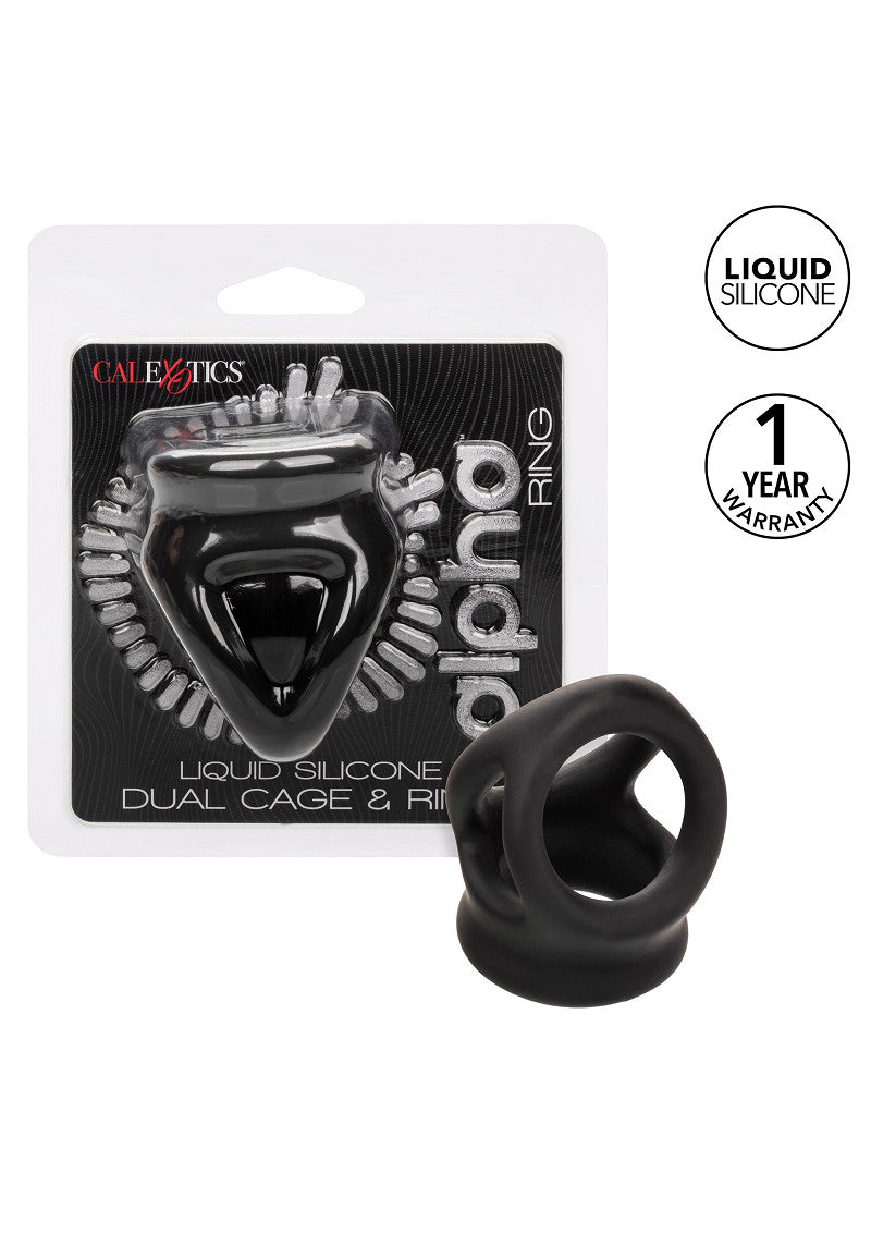 CalExotics Alpha Liquid Silicone Dual Cage & Ring