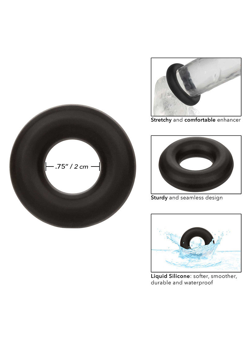 CalExotics Alpha Liquid Silicone Prolong Medium Ring