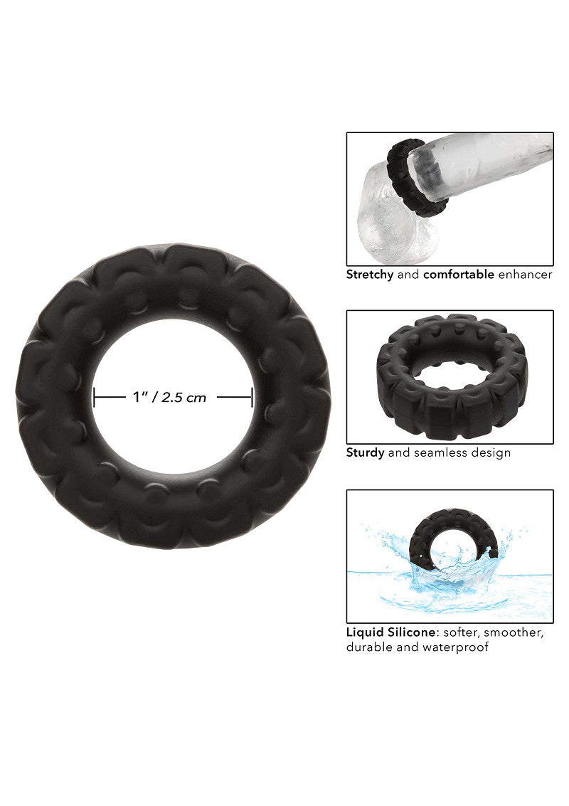 CalExotics Alpha Liquid Silicone Prolong Tread Ring