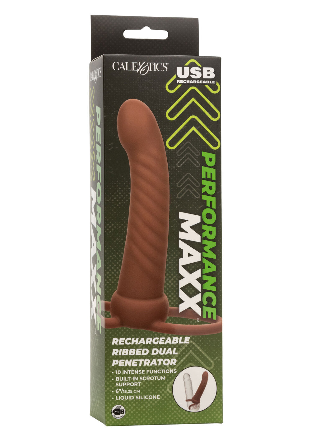 CalExotics Performance Maxx Rechargeable Ribbed Dual Penetrator