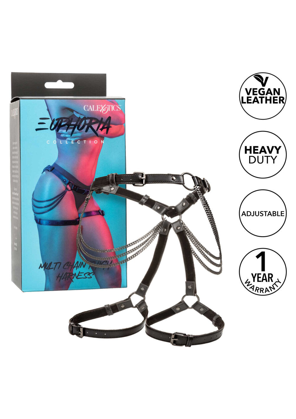 CalExotics Euphoria Collection Multi Chain Thigh Harness