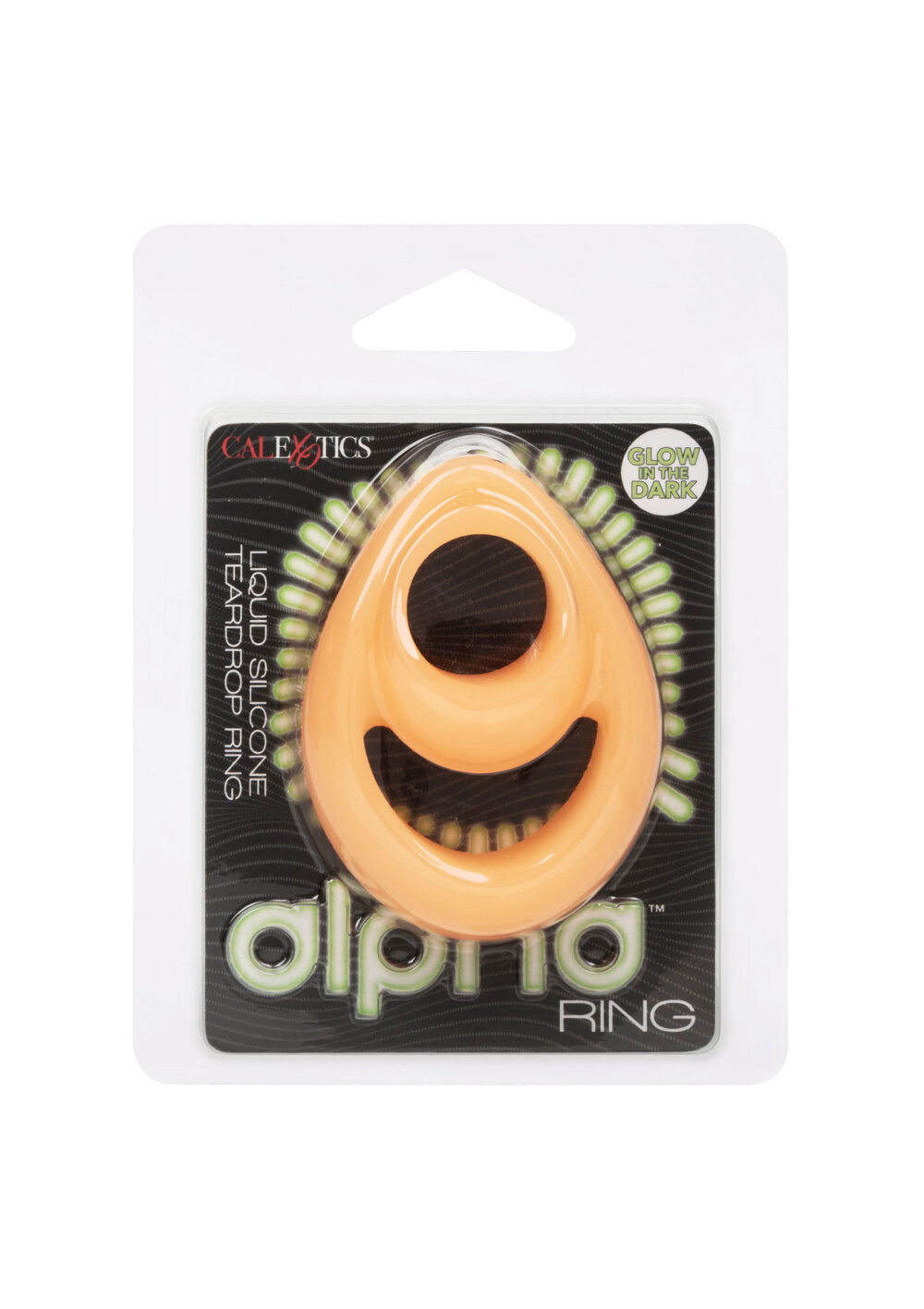 CalExotics Alpha Glow-In-The-Dark Liquid Silicone Teardrop Ring