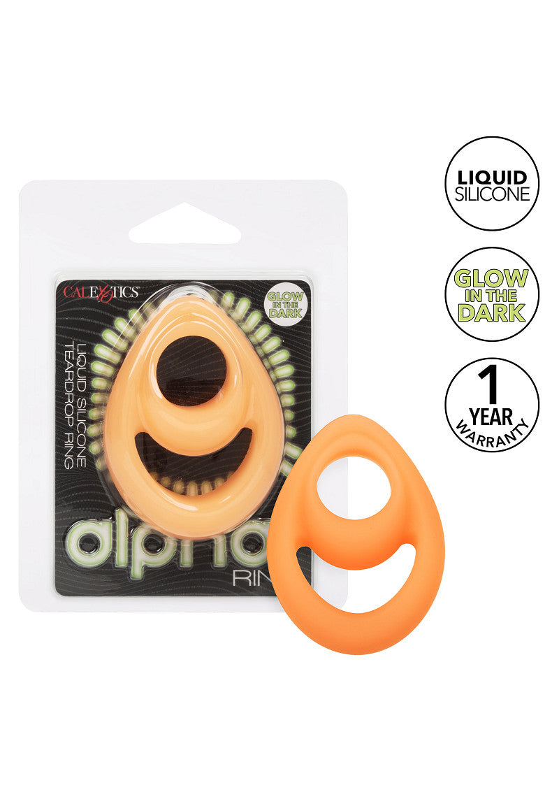 CalExotics Alpha Glow-In-The-Dark Liquid Silicone Teardrop Ring