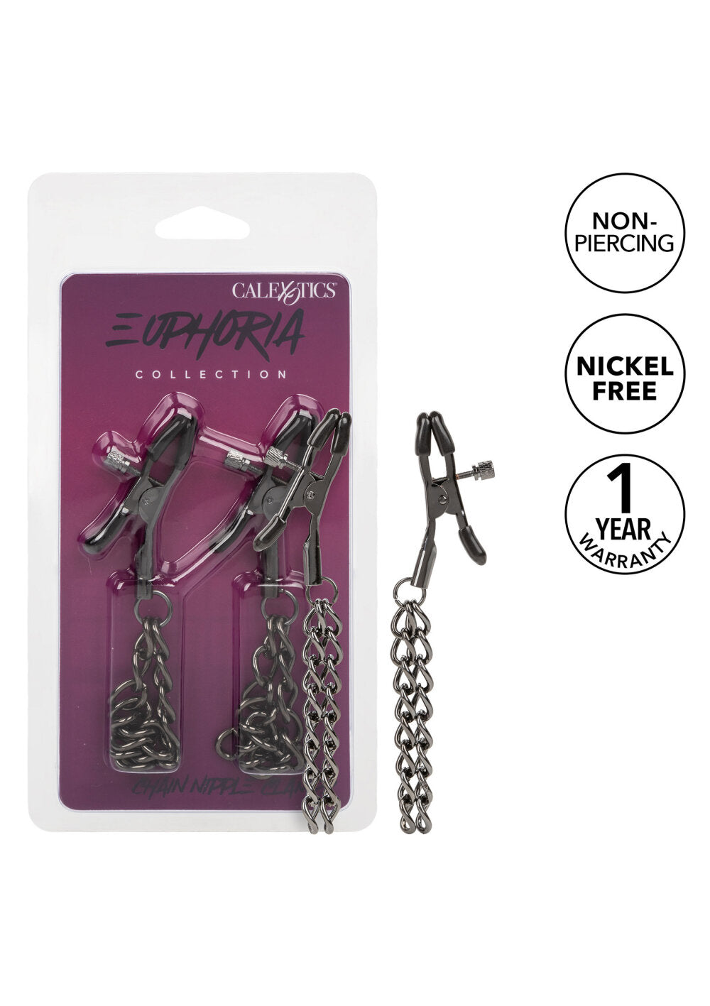 CalExotics Euphoria Collection Chain Nipple Clamps