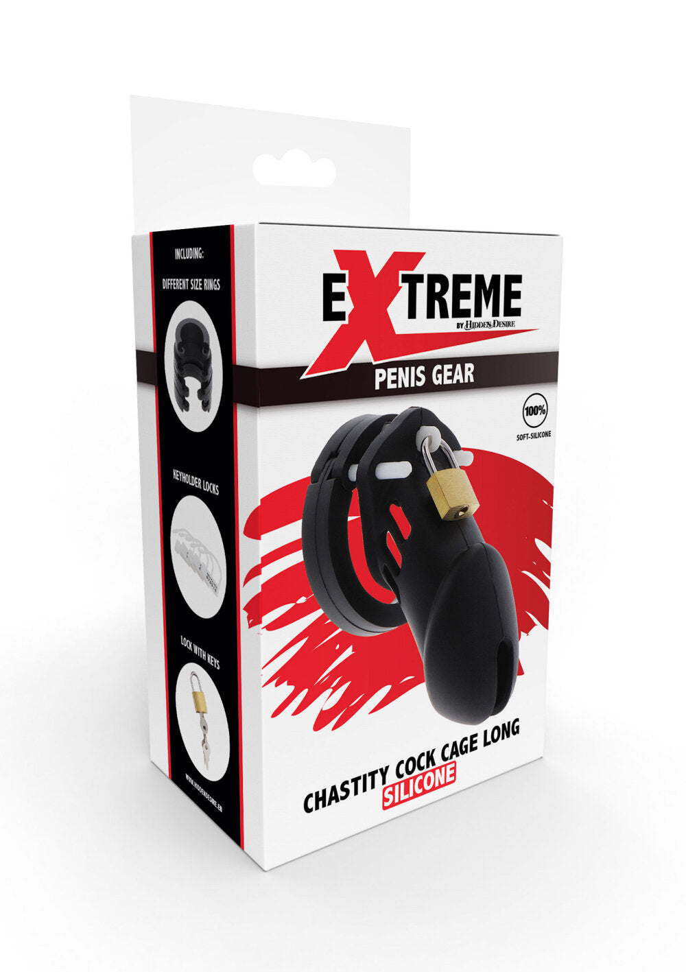 Hidden Desire Extreme Chastity Cock Cage Slicone L