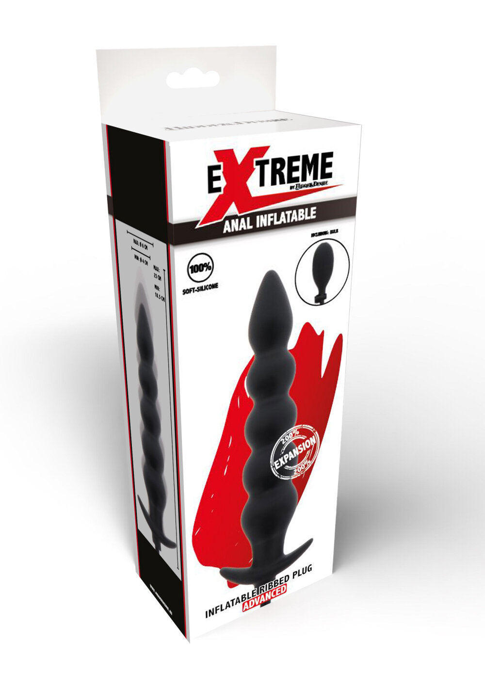 Hidden Desire Extreme Inflatable Ribbed Plug - Advanced