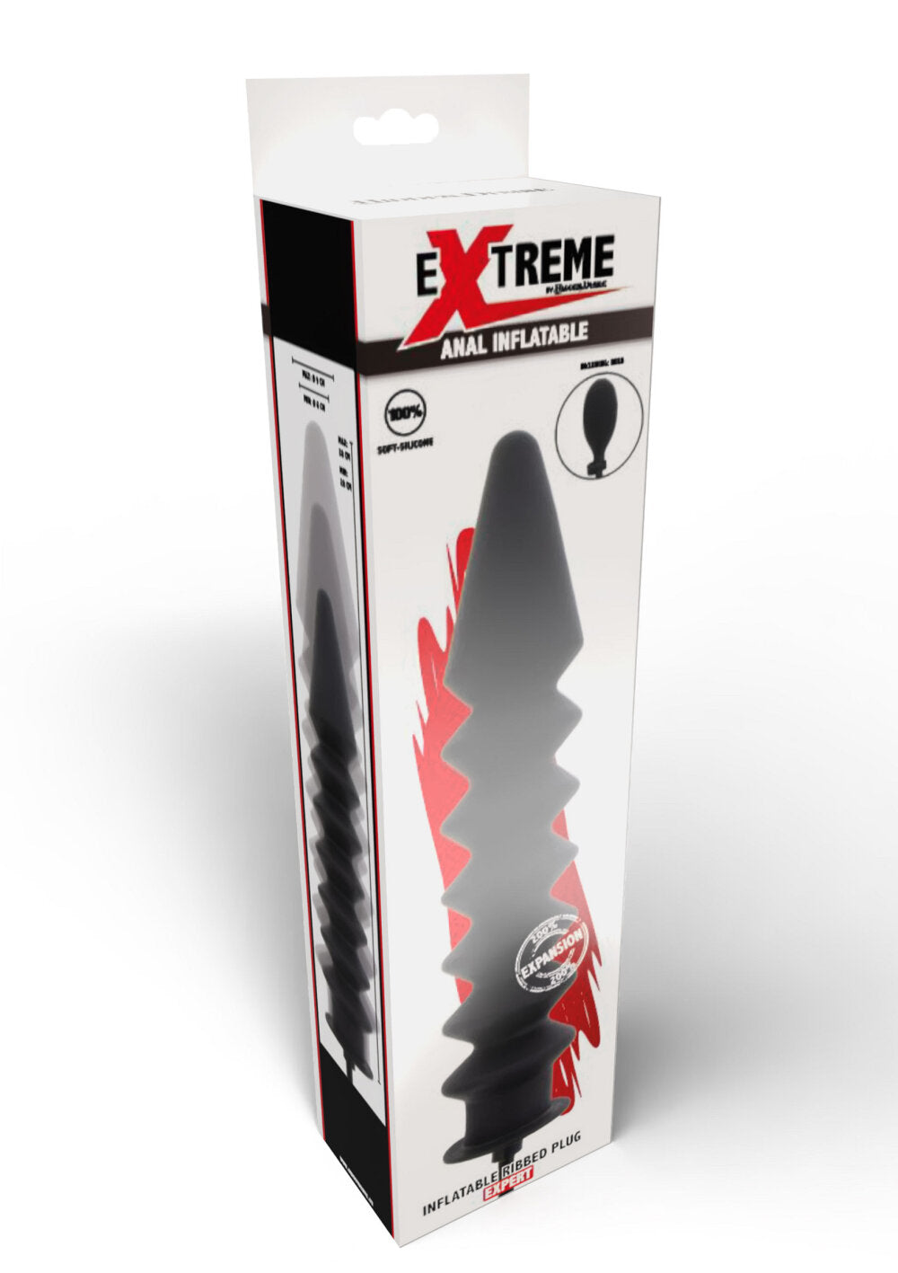 Hidden Desire Extreme Inflatable Ribbed Plug - Expert