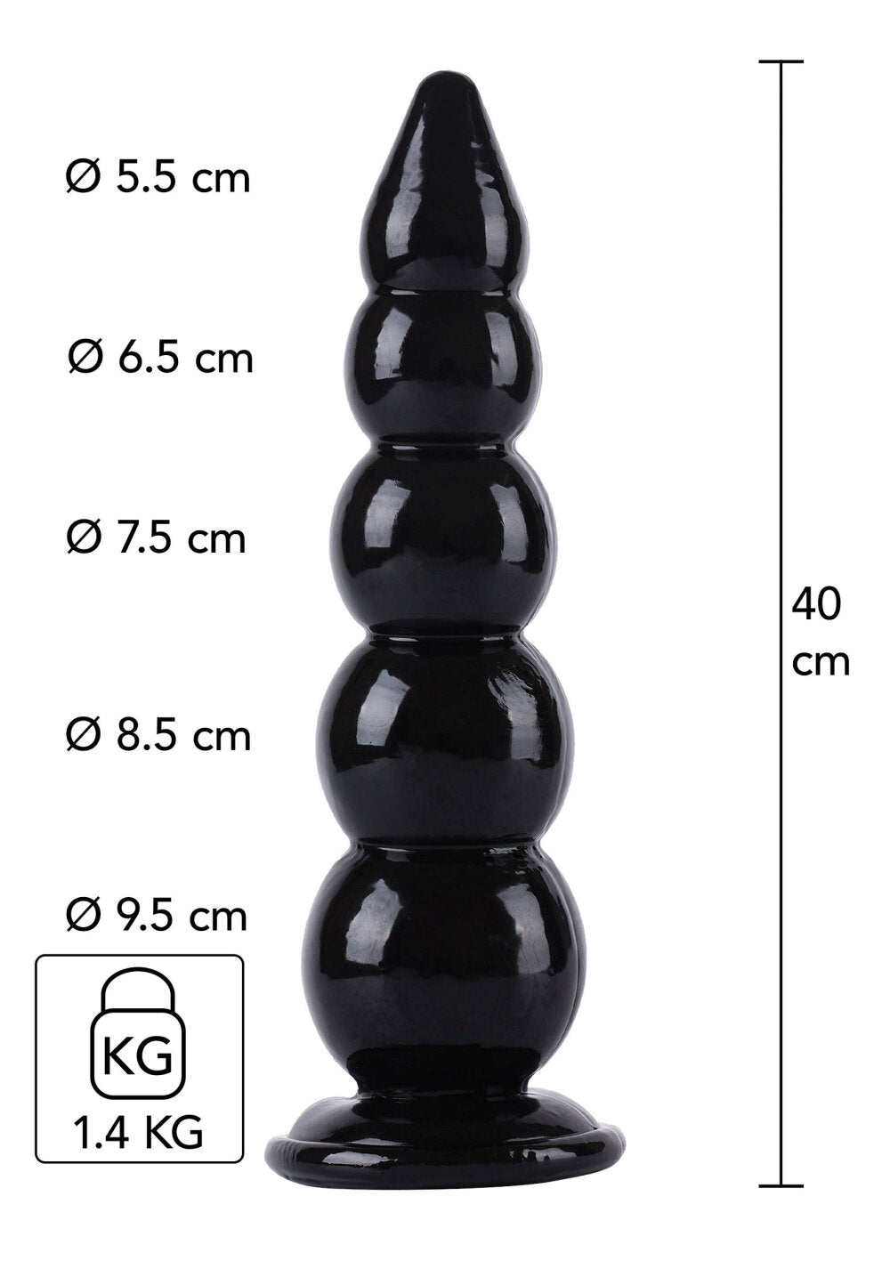 Hidden Desire Extreme Buttplug Balls XXXL 40cm