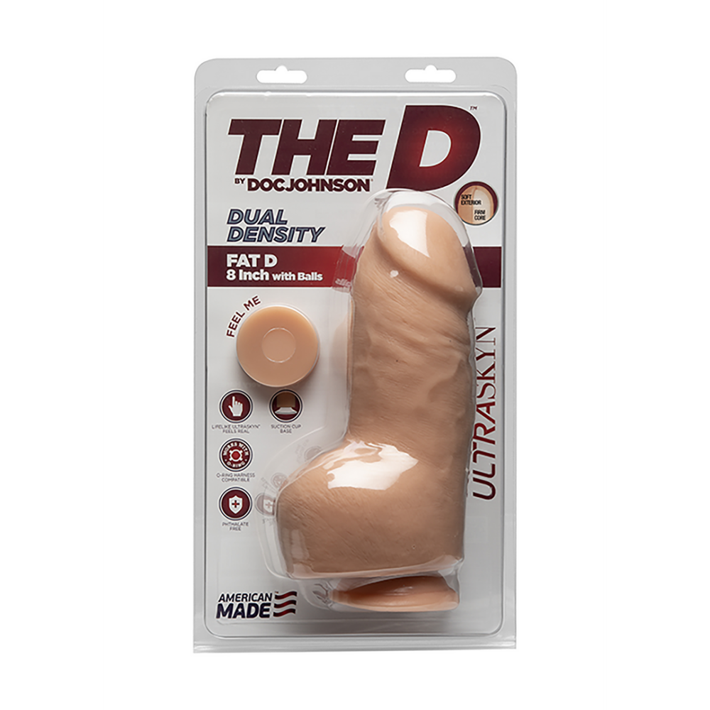 Fat D - Realistic ULTRASKYN Dildo with Balls - 8 / 20 cm