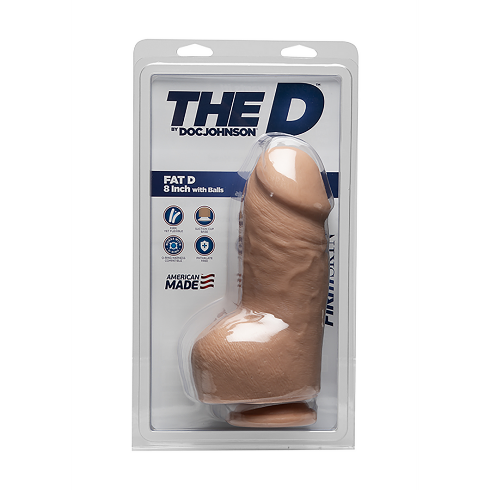 Fat D - Realistischer FIRMSKYN-Dildo mit Hoden - 8 / 20 cm