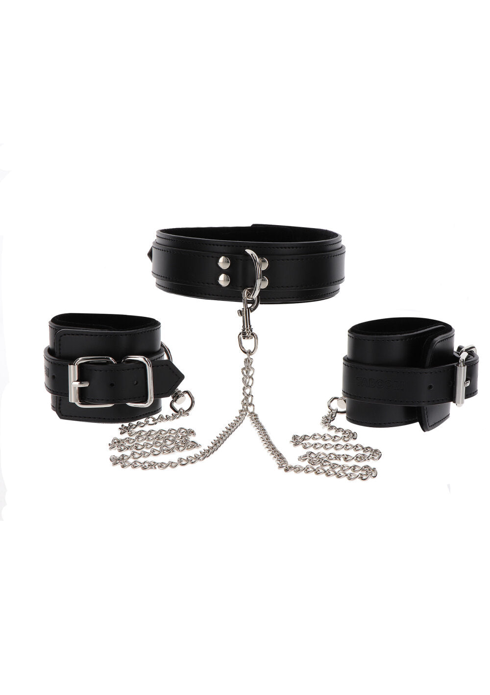 Taboom Bondage Essentials Heavy Collar and Wrist Cuffs