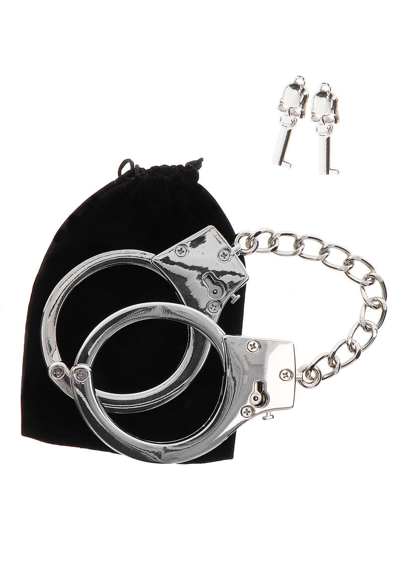 Taboom Bondage Essentials Silver Plated BDSM Handcuffs