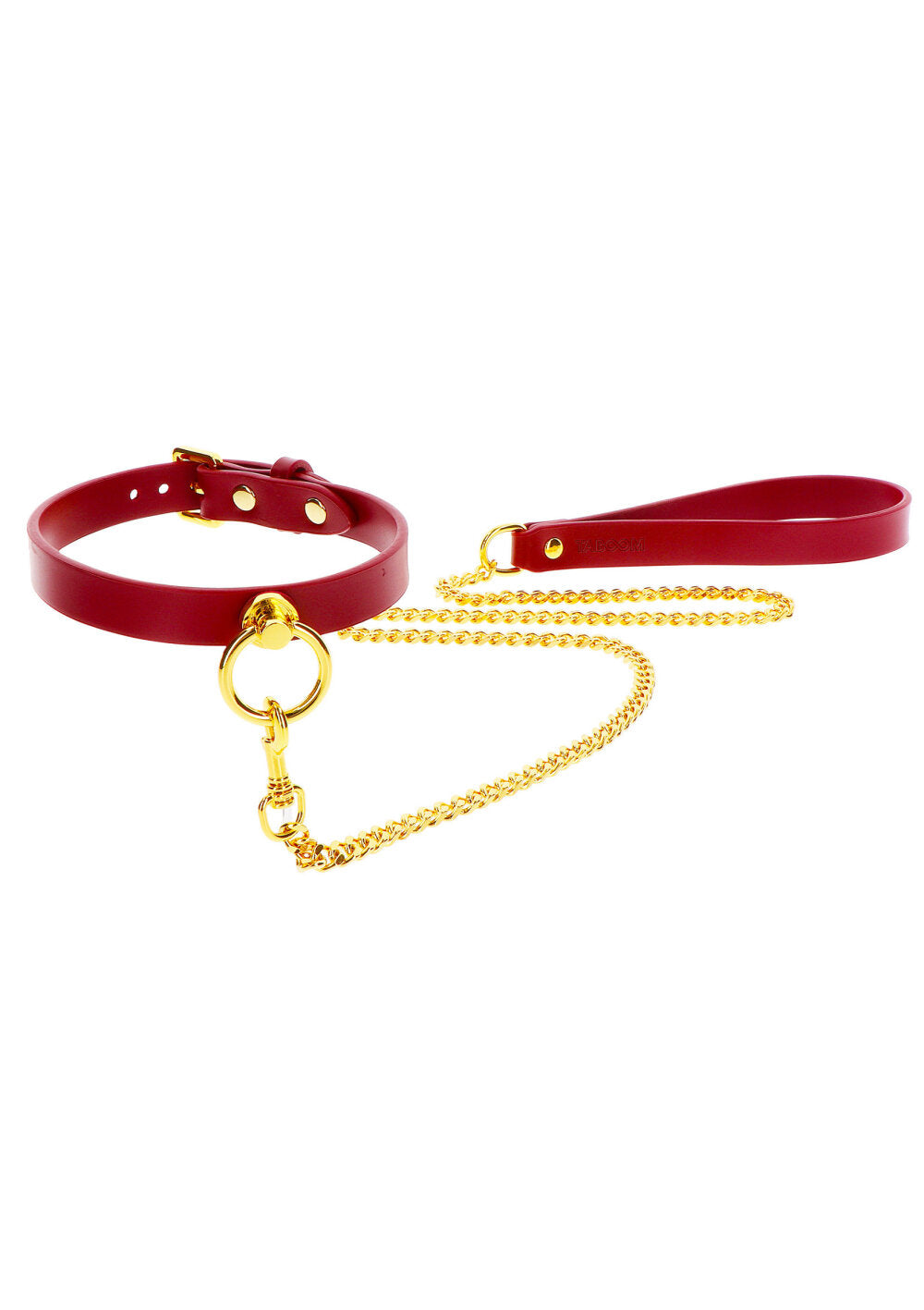 Taboom Bondage in Luxury O-Ring Collar and Chain Leash