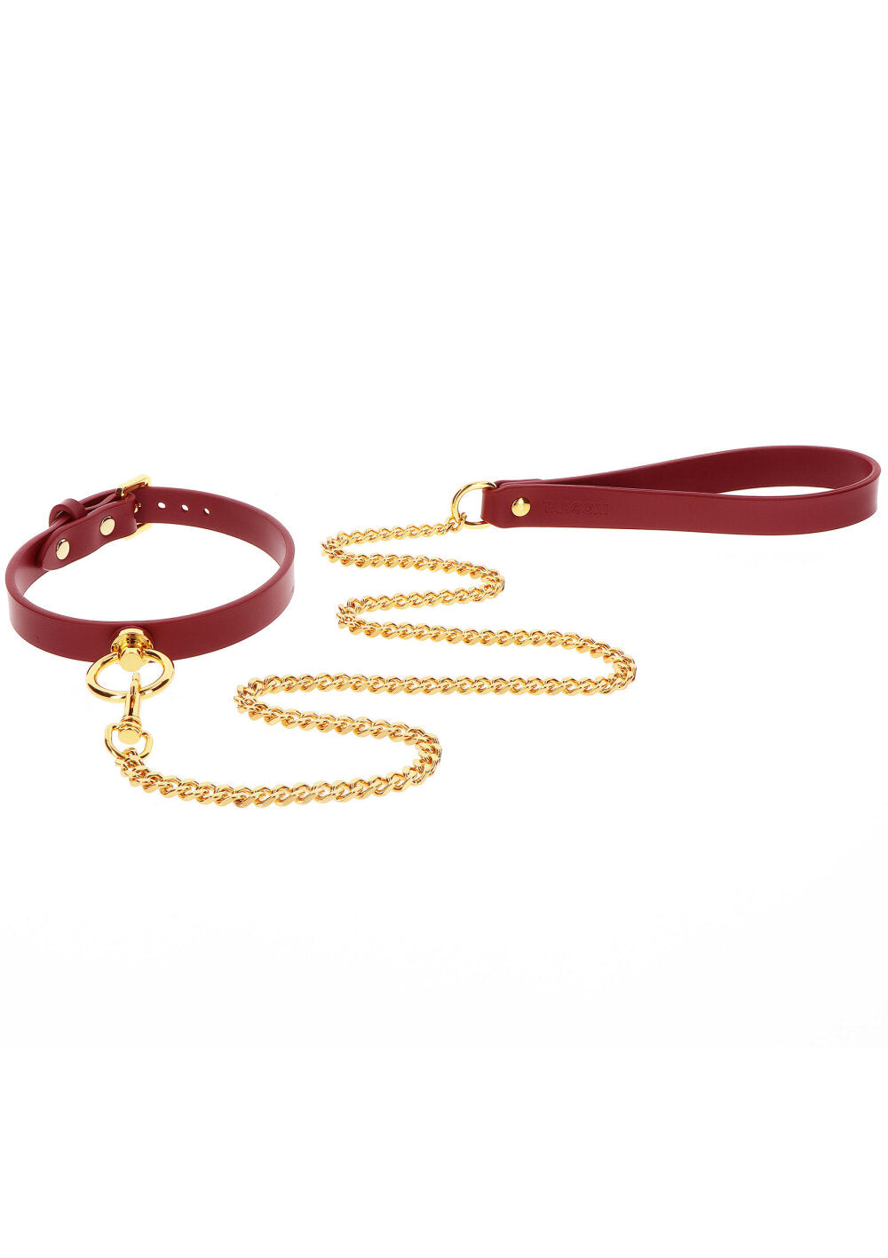 Taboom Bondage in Luxury O-Ring Collar and Chain Leash