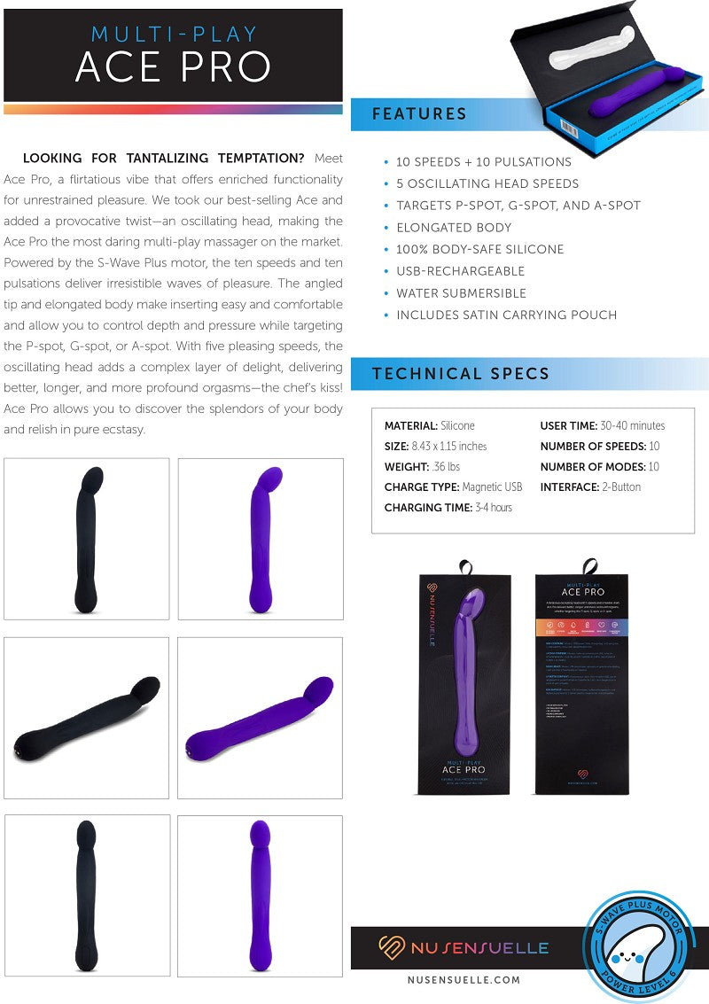 Nu Sensuelle Ace Pro Prostate + G-Spot Vibe