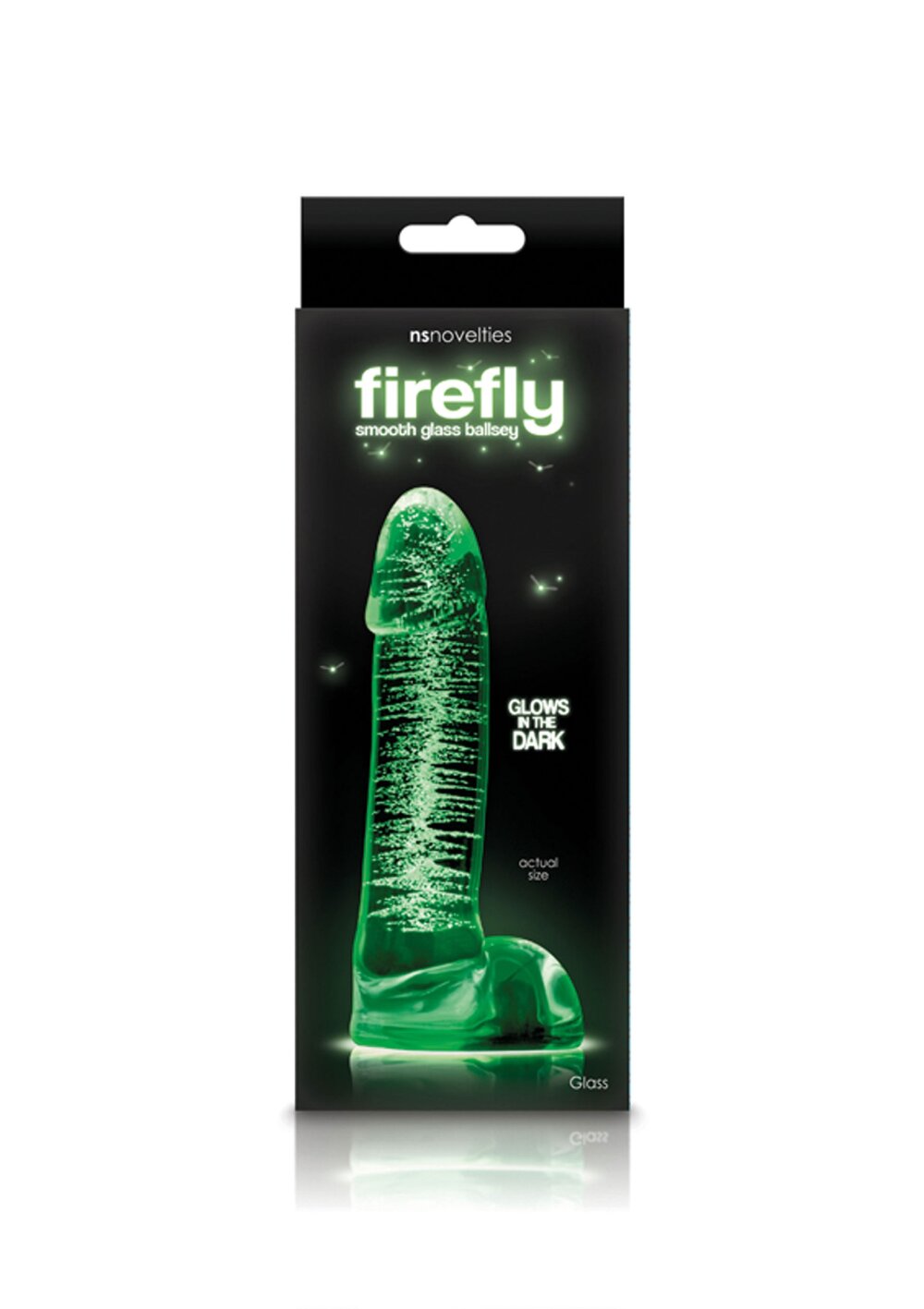 NS Novelties Firefly Glass Smooth Ballsey 4' Dildo