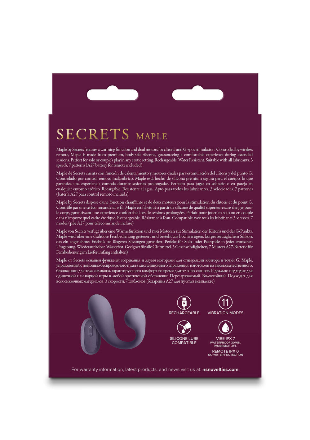 NS Novelties Secrets Maple