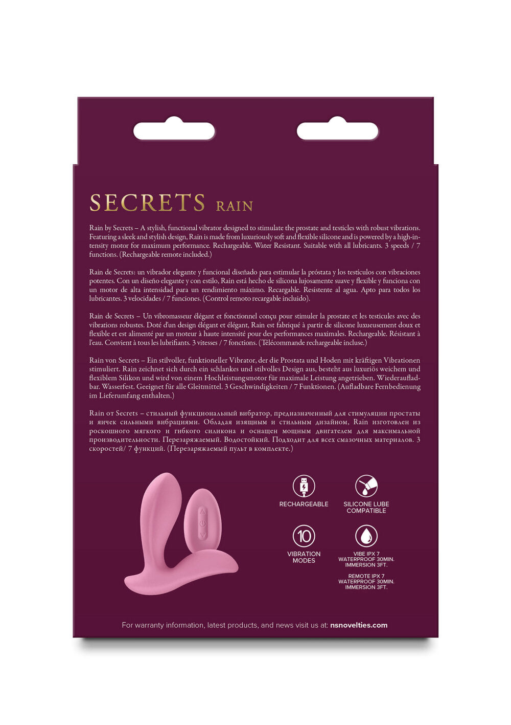 NS Novelties Secrets Rain