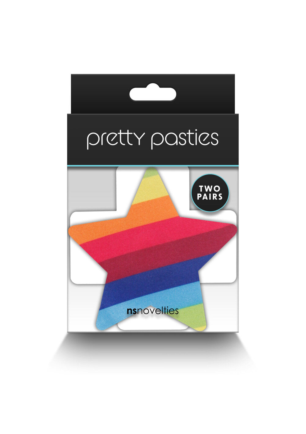 NS Novelties Pretty Pasties Pride Cross & Star Rainbow 2 Pair