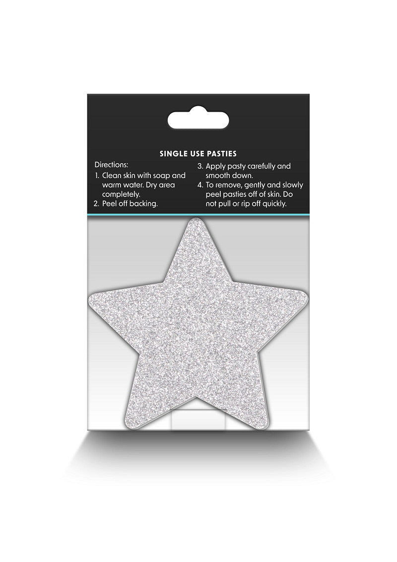 NS Novelties Pretty Pasties Glitter Stars Black/Gold 2 Pair