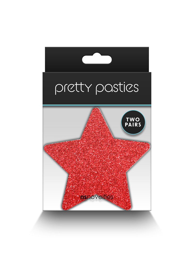 NS Novelties Pretty Pasties Glitter Stars Black/Gold 2 Pair