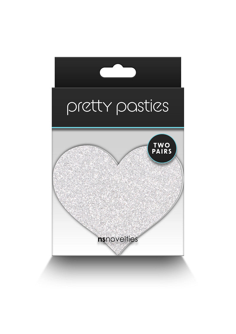 NS Novelties Pretty Pasties Glitter Hearts Black/Gold 2 Pair