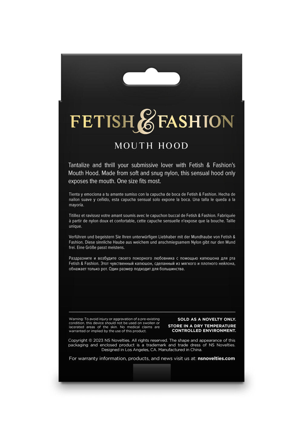 NS Novelties Fetish & Fashion Mouth Hood