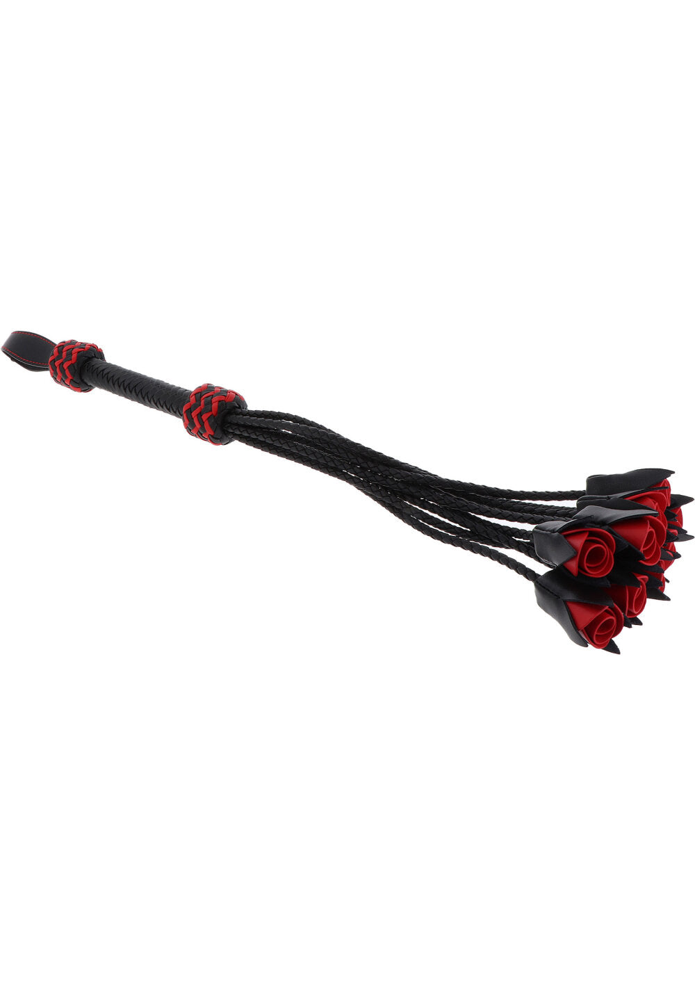 Hidden Desire Masters Real Leather Roses Whip