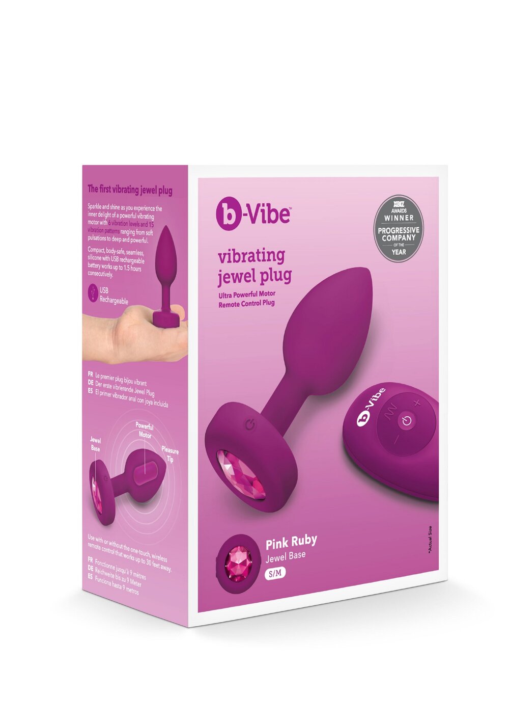 B-Vibe Vibrating Jewel Plug S/M