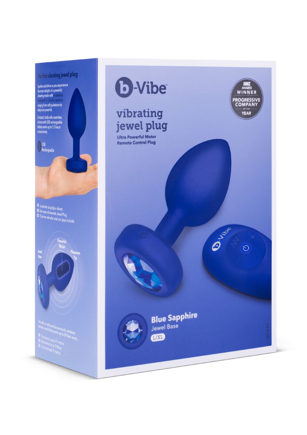 B-Vibe Vibrating Jewel Plug L/XL