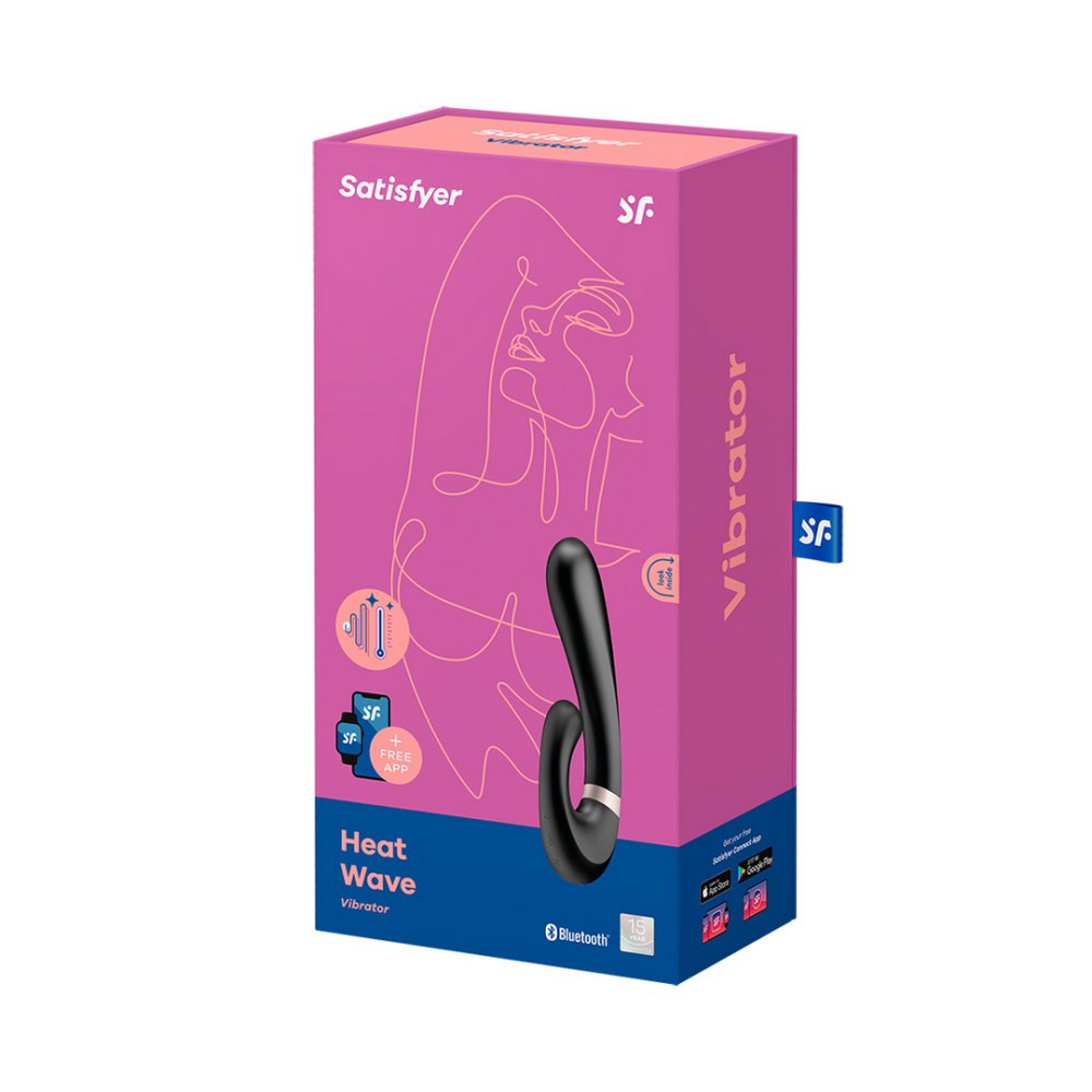 Heat Wave - Warming Vibrator and Clitoral Stimulator - Black