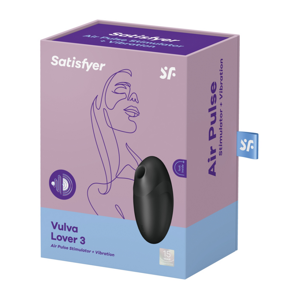 Vulva Lover 3 - Double Air Pulse Vibrator - Black