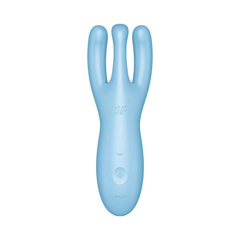 Threesome 4Plus - Lay-on Vibrator with App - Blue