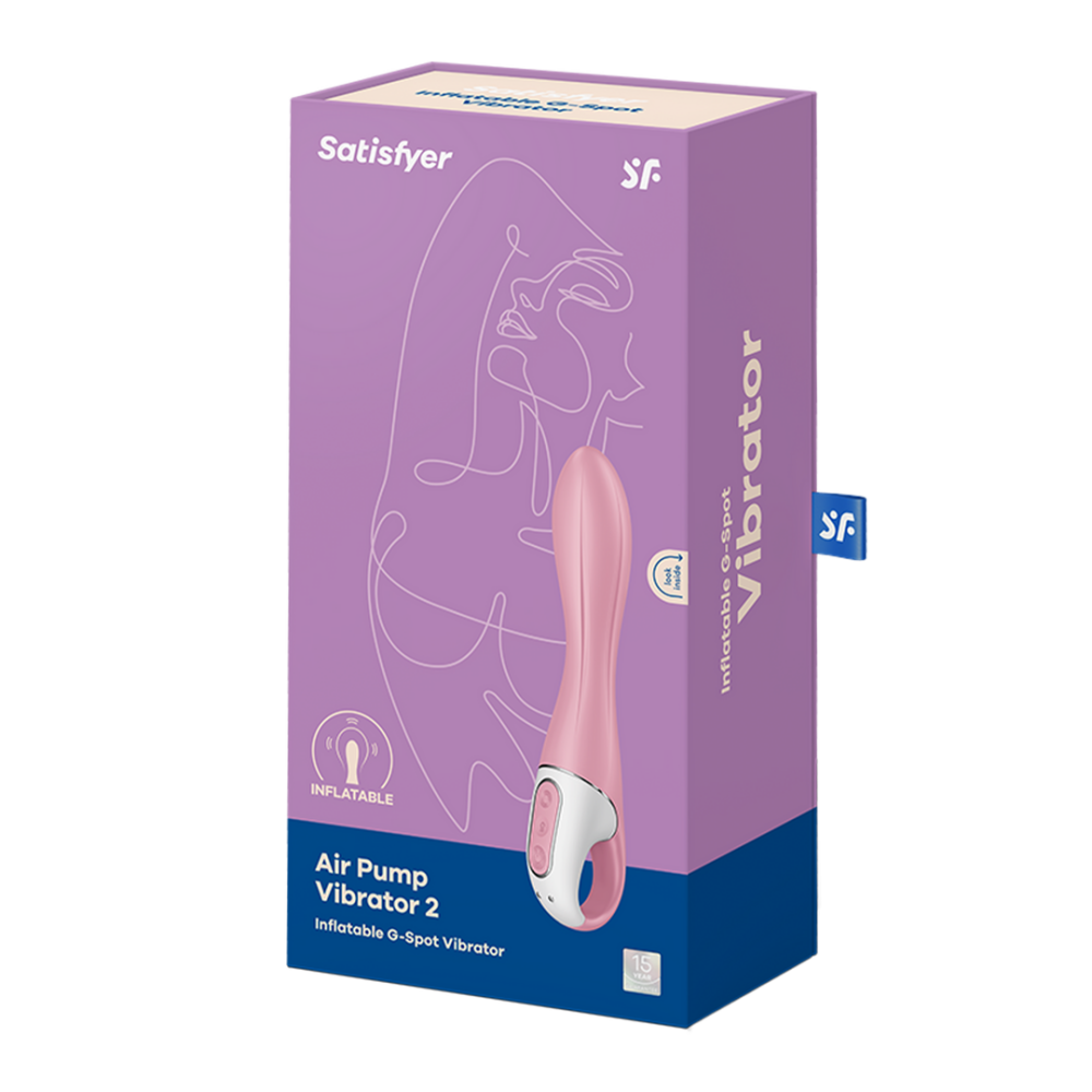 Air Pump Vibrator 2 - Inflatable Vibrator - Light Red