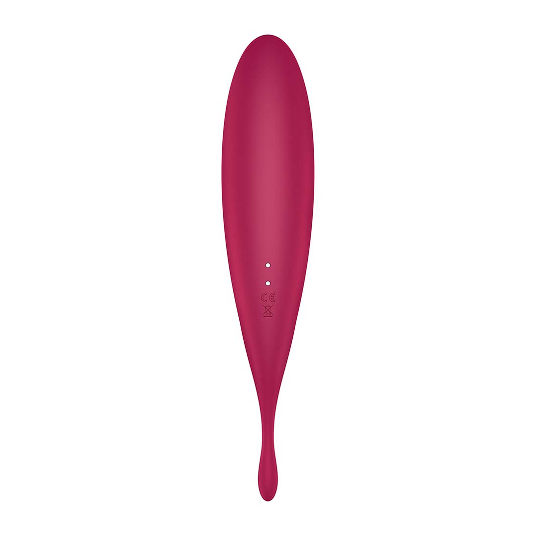 Twirling Pro - Tip Vibrator with App - Dark Red