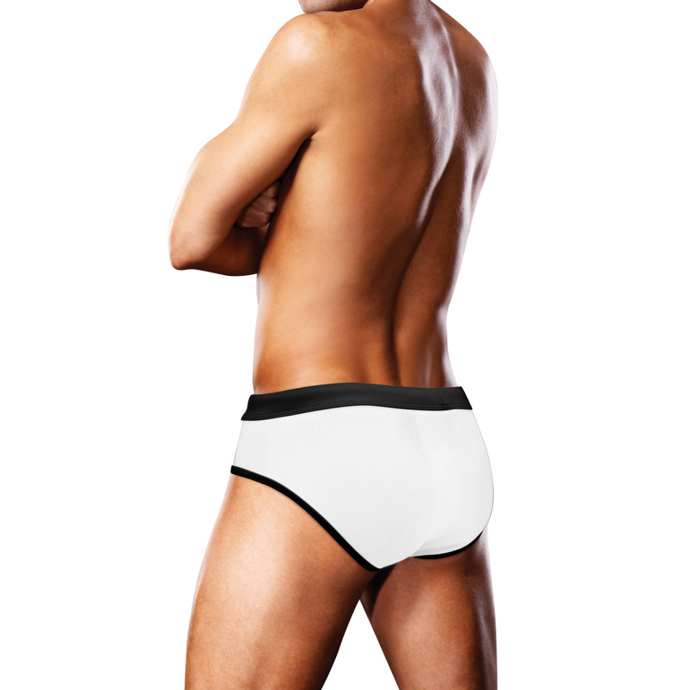 Swim Brief White Oversized Paw - M