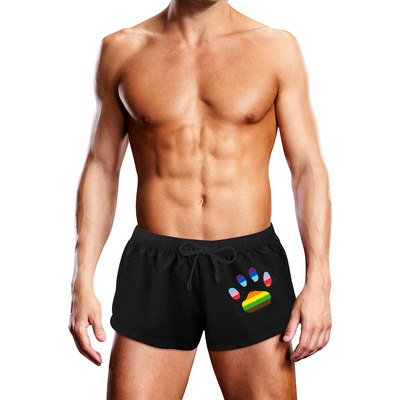 Swim Trunk - Black Oversized Paw - L