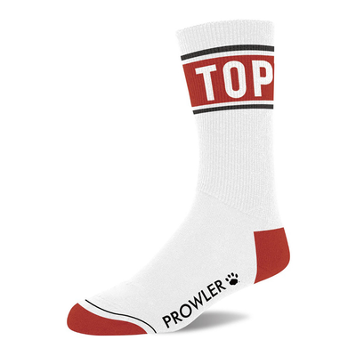 Top Socks - White/Red 