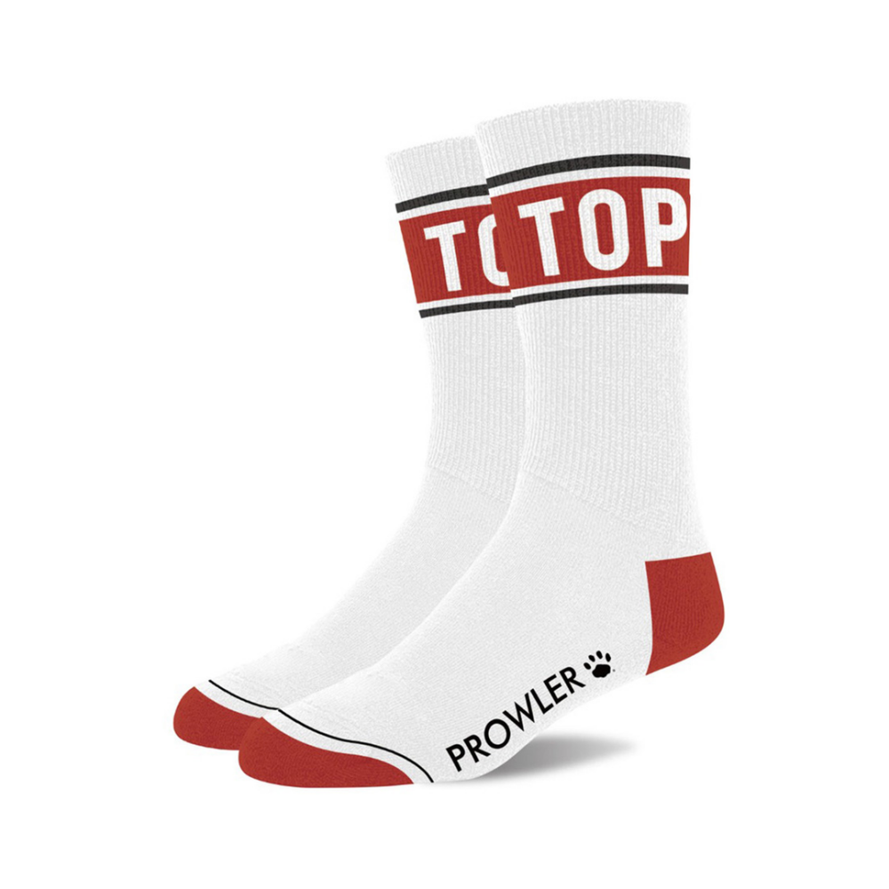 Top Socks - White/Red 