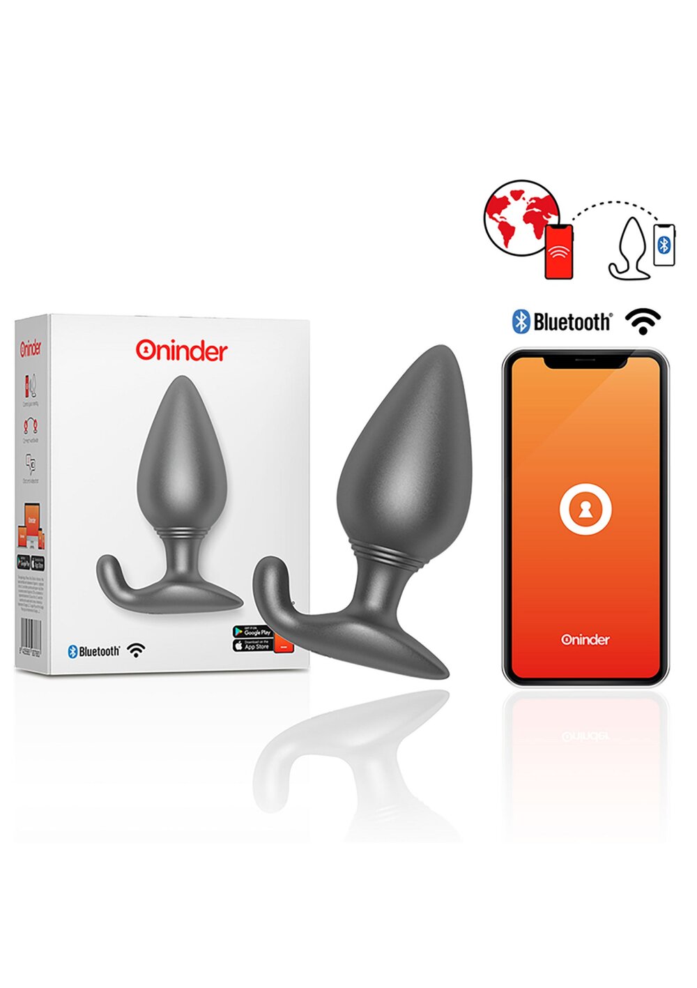 Oninder Rio Vibrating Anal Plug + App