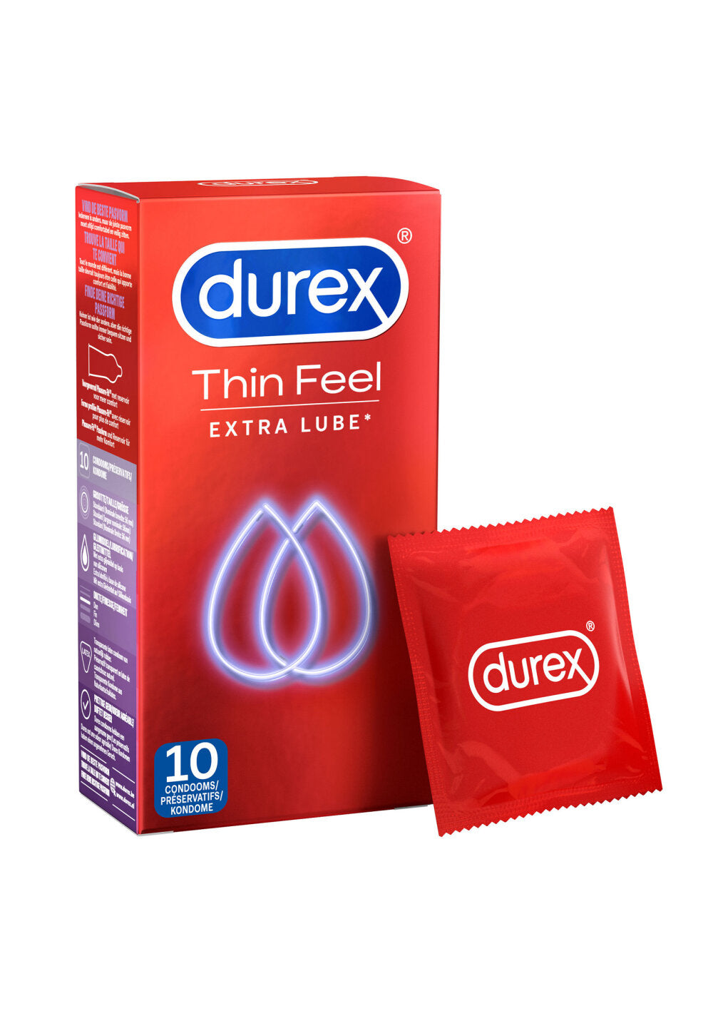 Durex NL / FR Thin Feel Extra Lube 6x 10pcs