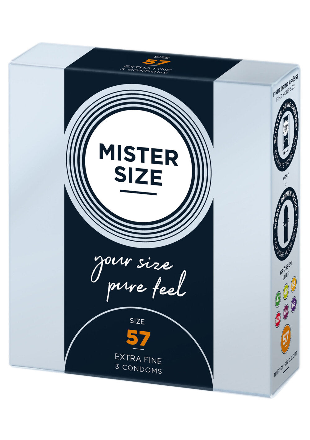 Mister Size 57mm Condoms 3pcs