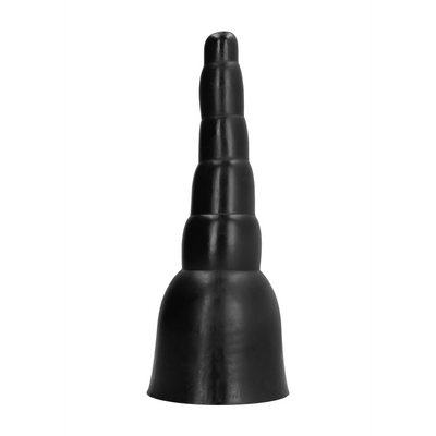 All Black Dildo - 13" / 34 cm Geribbeld