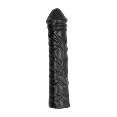 All Black Realistische Dildo - 12" / 31 cm Aders