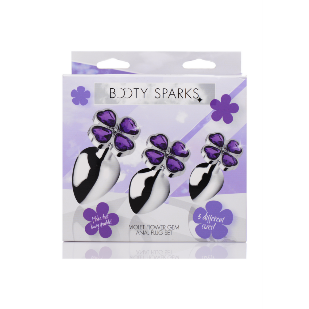 Violet Flower - Butt Plug Set - 3 Pieces