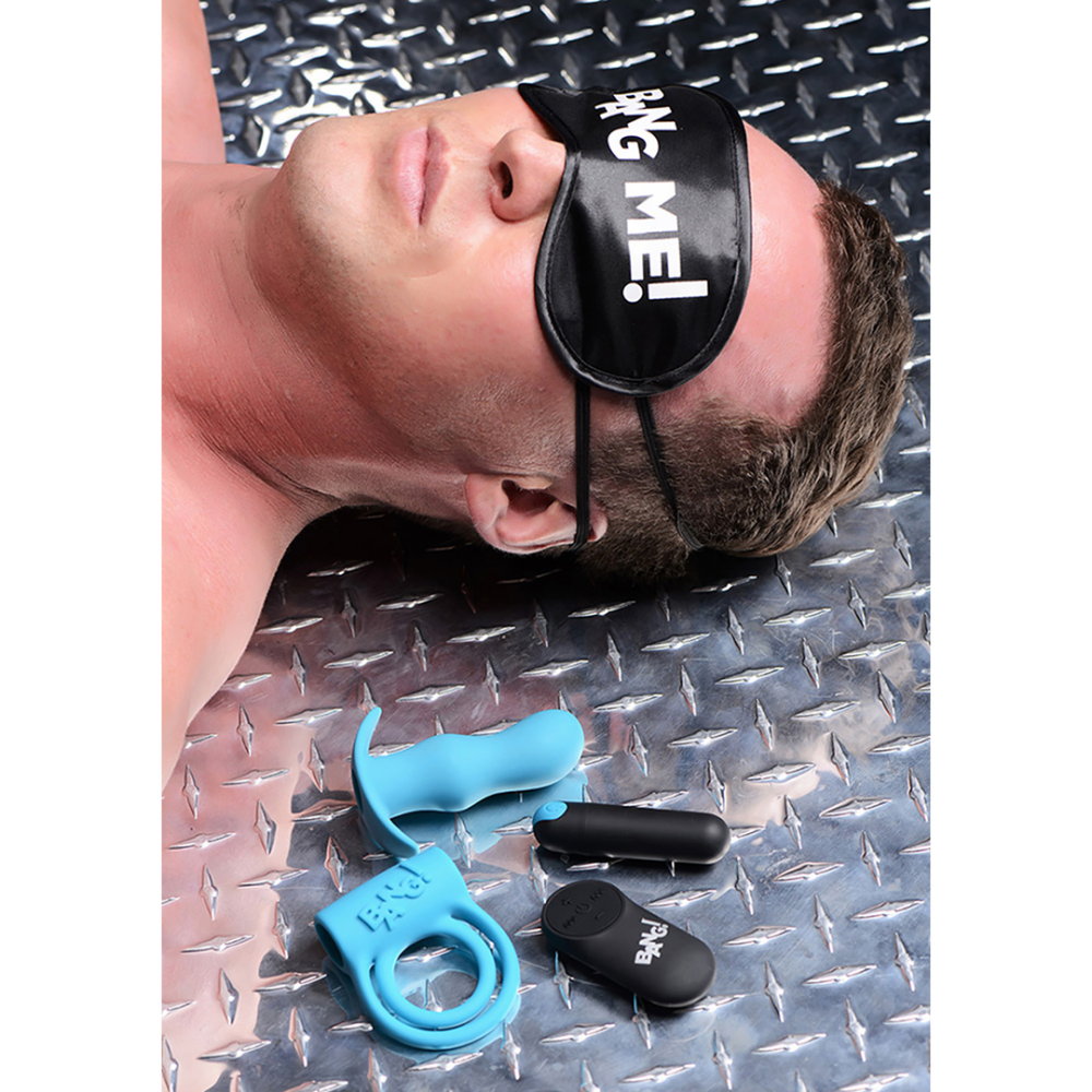 Duo Blast Kit - Cock Ring, Butt Plug, Bullet Vibrator and Blindfold