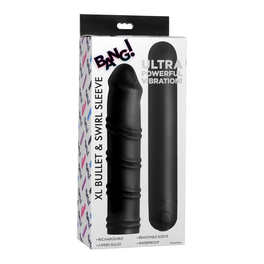 XL Bullet and Swirl Silicone Sleeve