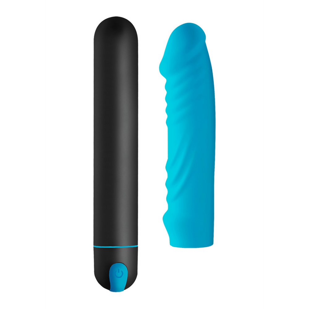 XL Bullet and Ribbed Silicone Sleeve